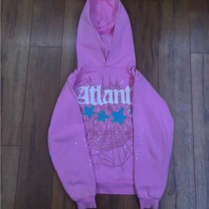 Pink “Sp5der Worldwide” Hoodie Size S
